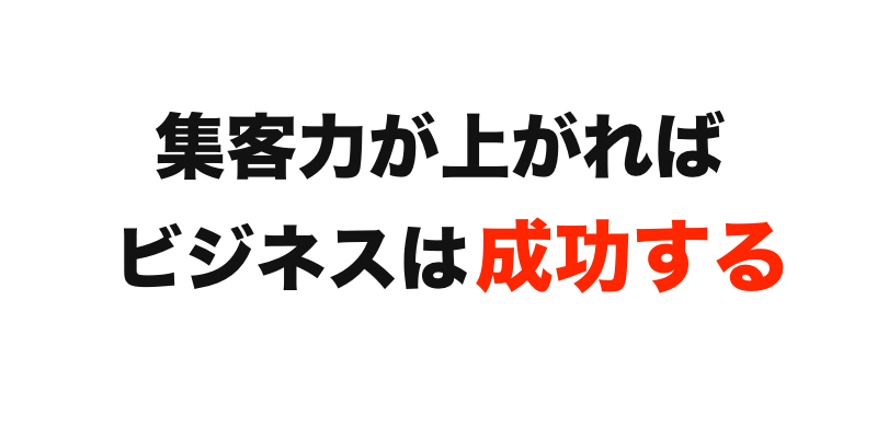 集客力が上がればビジネスは成功する